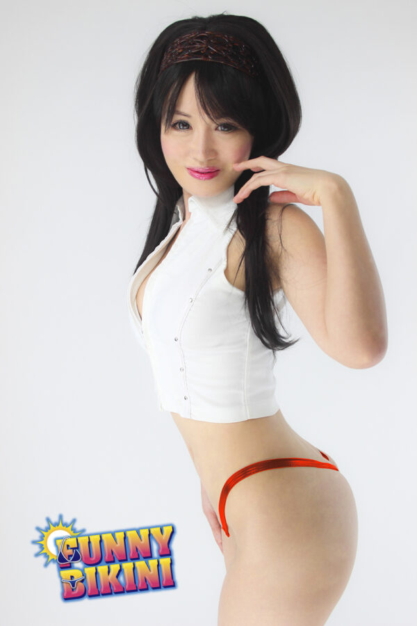 リング付き超極小マイクロＴフロントＴバックパンティー / レッド - 画像 (2)