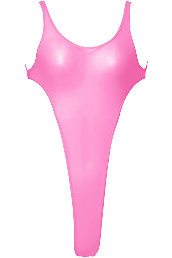 [93958]極薄(GUS)ストレッチ スーパーハイレグTバックレオタード / ピンク